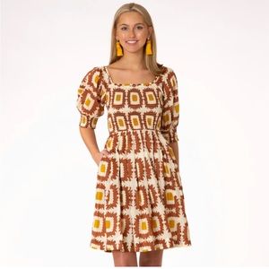 Olivia James The Label Bridget Mini Dress Cafe Geo color Dopamine geometric XS